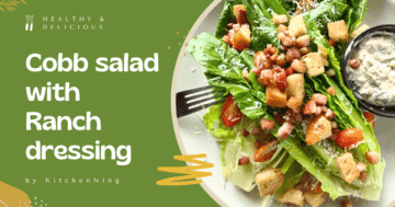 สลัดผัก สลัดคอบบ์ Cobb salad with Ranch dressing (Healthy style)